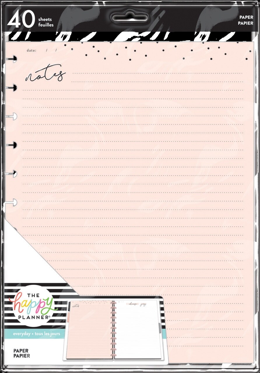 Happy Planner Big Planner Fill Paper W/40 Sheets 8.5"X11"-Everyday Neutrals